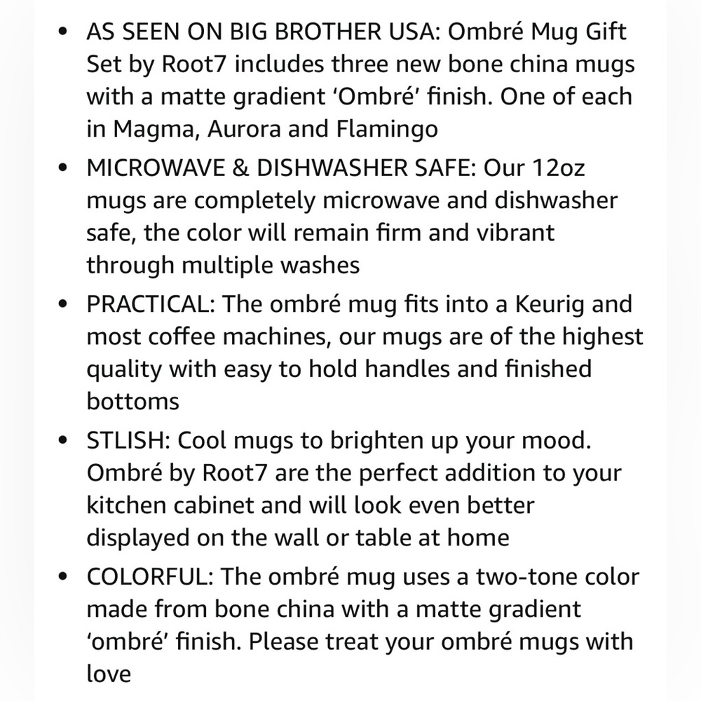 Root 7 Ombré Mugs x 3 - Picture 3 of 16